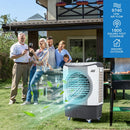 4-In-1 Portable Indoor Outdoor Evaporative Air Cooling Fan, 9740 CFM (91025436) - SAKSBY.com - Demonstration View