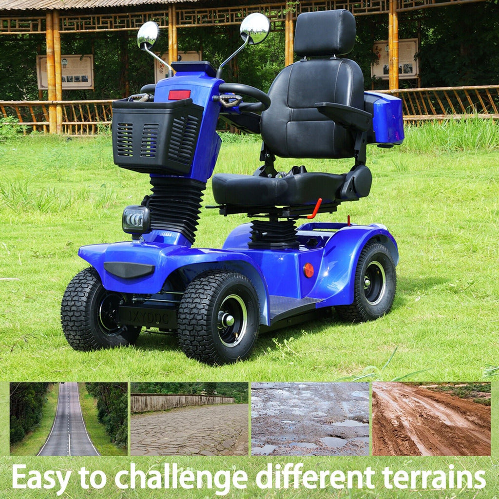 4-Wheel Heavy Duty 48V20AH Electric All-Terrain Mobility Scooter, 500W (93647251) - SAKSBY.com - Side View