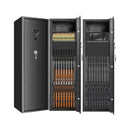 57" Heavy Duty Anti-Theft Fireproof Biometric Gun Rifle Pistol Safe For Home, 11-12 Guns (SAK53816) - Saksby Wholesale - Close and Open With Contents