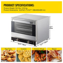 60 Qt Heavy Duty Commercial Stainless Steel Countertop Convection Toaster Oven (97241683) - SAKSBY.com Demonstration View