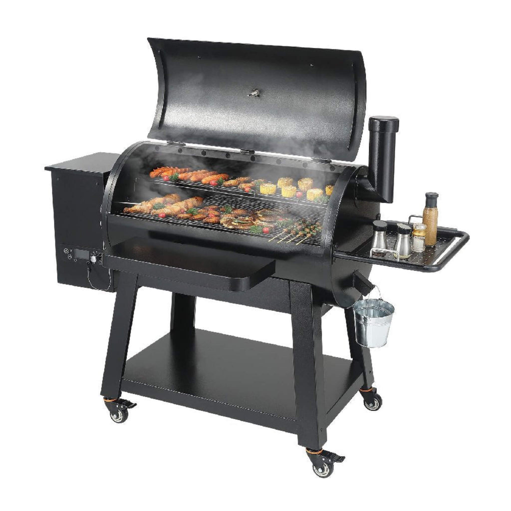 62" Heavy Duty Portable Wood Pellet BBQ Grill With Cart (SAK91308) - SAKSBY Wholesale - Lifestyle Full View
