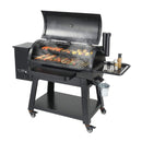 62" Heavy Duty Portable Wood Pellet BBQ Grill With Cart (SAK91308) - SAKSBY Wholesale - Lifestyle Full View