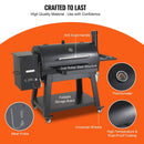 62" Heavy Duty Portable Wood Pellet BBQ Grill With Cart (SAK91308) - SAKSBY Wholesale - Material Features View