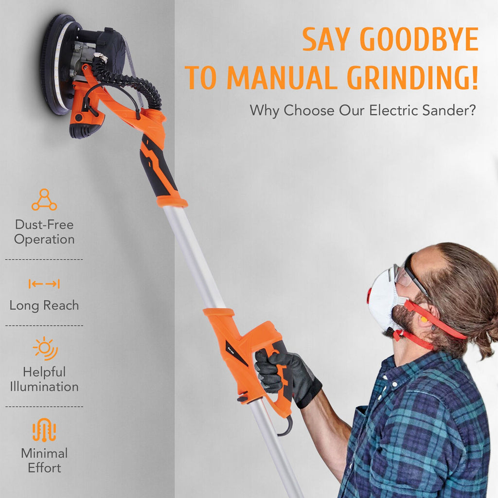 850W 82" Electric Extendable Drywall Grinding Tools Sander Machine (92157432) - SAKSBY.com - Drywall Sanders - SAKSBY.com