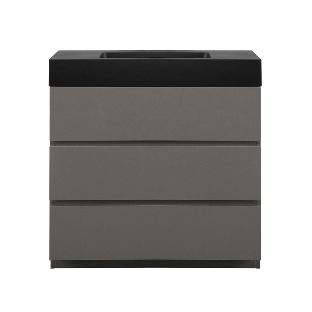 ALICE 36 Inch Premium Modern Freestanding One-Piece Bathroom Vanity Set Without Drain And Faucet (95271364) - SAKSBY.com - Vanities - SAKSBY.com