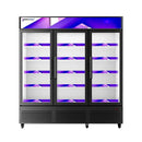 ALKCOOL TGDR70 Three Section Glass Door Merchandiser, 70" (91375247) - SAKSBY.com - SAKSBY.com