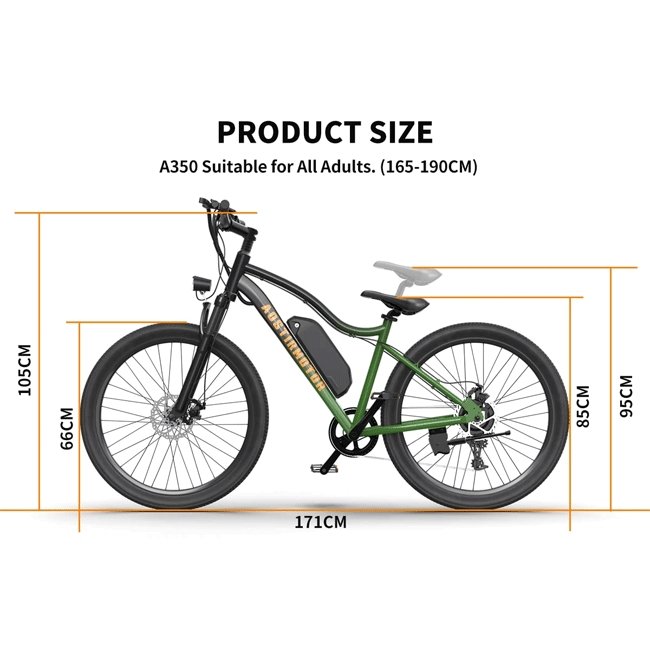 AOSTIRMOTOR A350 36V/10Ah 350W Urban Electric Commuter Bike, 26'' - SAKSBY.com - Electric Bicycles - SAKSBY.com