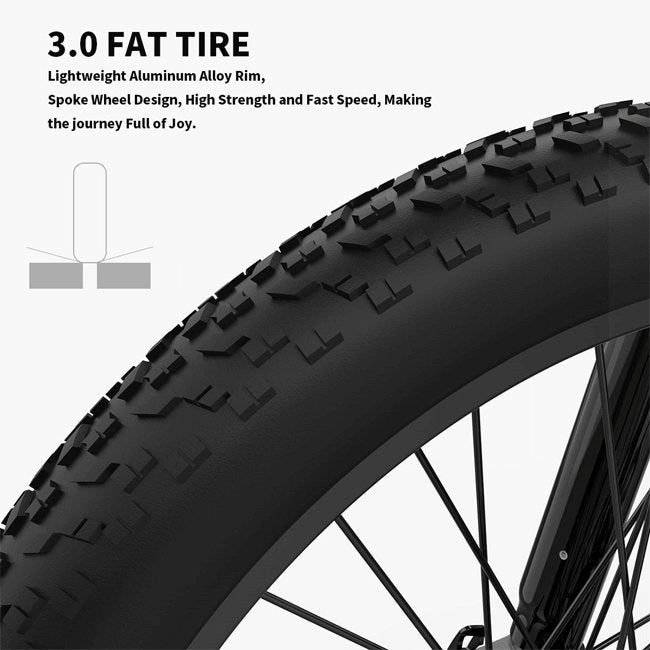 AOSTIRMOTOR S17-1500W 48V20Ah 1500W Electric Bike, 26" - SAKSBY.com - Electric Bicycles - SAKSBY.com