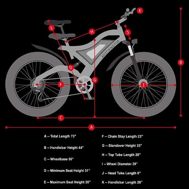 AOSTIRMOTOR S18-1500W 48V15Ah Fat Tire Electric Mountain Bike, 26" - SAKSBY.com - Electric Bicycles - SAKSBY.com