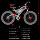 AOSTIRMOTOR S18-1500W 48V15Ah Fat Tire Electric Mountain Bike, 26" - SAKSBY.com - Electric Bicycles - SAKSBY.com
