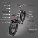 AOSTIRMOTOR S18 48V/15Ah 750W All Terrain Fat Tire Electric Mountain Bike, 26" - SAKSBY.com - Electric Bicycles - SAKSBY.com