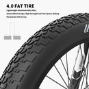 AOSTIRMOTOR S18-Mini 48V15Ah 500W Fat Tire Electric Mountain Bike, 20'' - SAKSBY.com - Electric Bicycles - SAKSBY.com