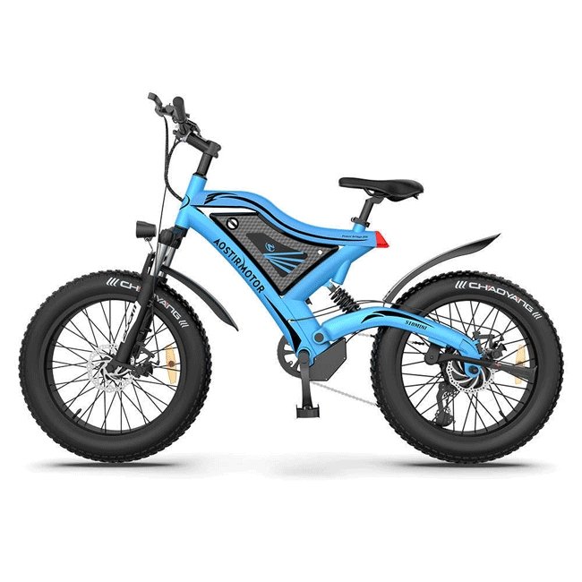 AOSTIRMOTOR S18-Mini 48V15Ah 500W Fat Tire Electric Mountain Bike, 20'' - SAKSBY.com - Electric Bicycles - SAKSBY.com