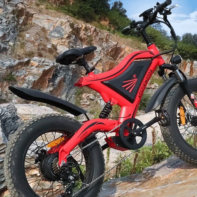 AOSTIRMOTOR S18-Mini 48V15Ah 500W Fat Tire Electric Mountain Bike, 20'' - SAKSBY.com - Electric Bicycles - SAKSBY.com
