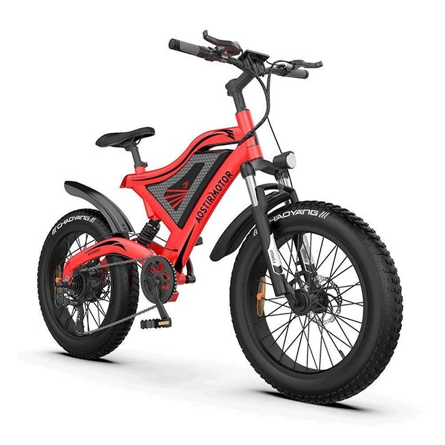 AOSTIRMOTOR S18-Mini 48V15Ah 500W Fat Tire Electric Mountain Bike, 20'' - SAKSBY.com - Electric Bicycles - SAKSBY.com