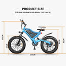 AOSTIRMOTOR S18-Mini 48V15Ah 500W Fat Tire Electric Mountain Bike, 20'' - SAKSBY.com - Electric Bicycles - SAKSBY.com