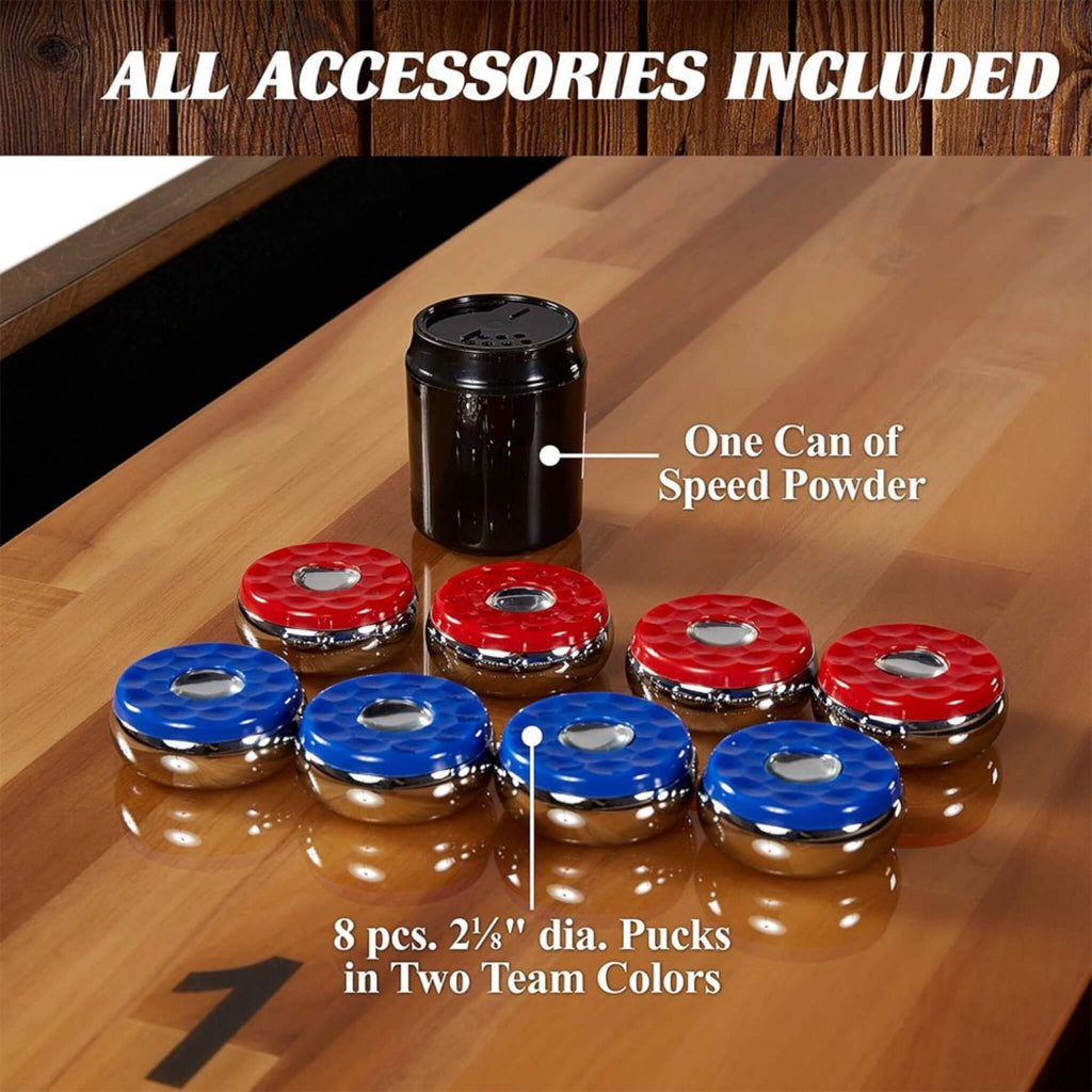 Barrington Urban Shuffleboard Table Collection With Pucks For Family Game Rooms (SAK53286) - Saksby Wholesale - Acessories View