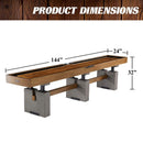 Barrington Urban Shuffleboard Table Collection With Pucks For Family Game Rooms (SAK53286) - Saksby Wholesale - Dimension View