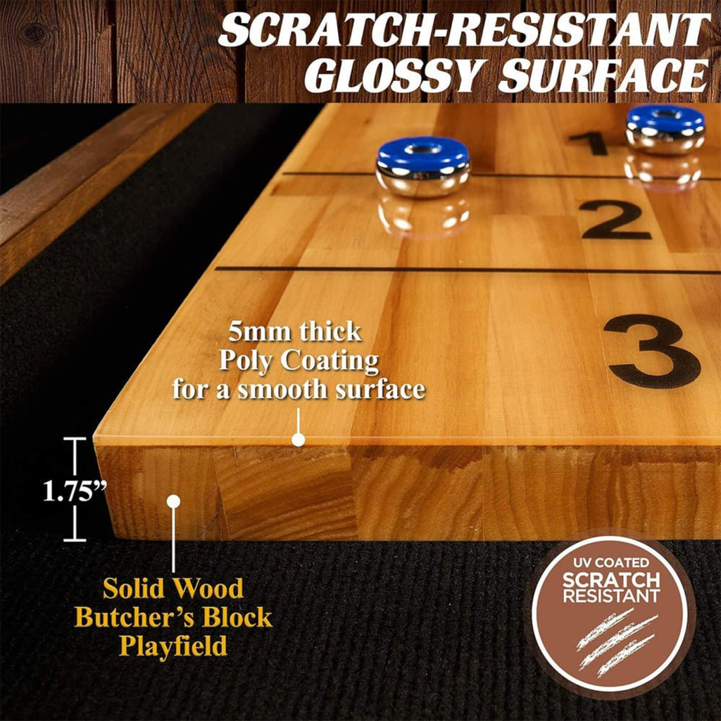 Barrington Urban Shuffleboard Table Collection With Pucks For Family Game Rooms (SAK53286) - Saksby Wholesale - Wood Features View