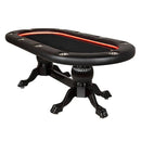 BBO POKER TABLES ELITE ALPHA 10-Player LED Illuminated Premium Poker Table (97538021) - SAKSBY.com -Front View