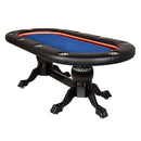 BBO POKER TABLES ELITE ALPHA 10-Player LED Illuminated Premium Poker Table (97538021) - SAKSBY.com -Front View