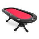 BBO POKER TABLES ELITE CLASSIC Wooden Racetrack Oval Poker Table (94861735) - SAKSBY.com - Poker & Game Tables - SAKSBY.com