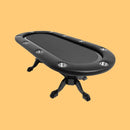 BBO POKER TABLES ELITE CLASSIC Wooden Racetrack Oval Poker Table (94861735) - SAKSBY.com - Poker & Game Tables - SAKSBY.com
