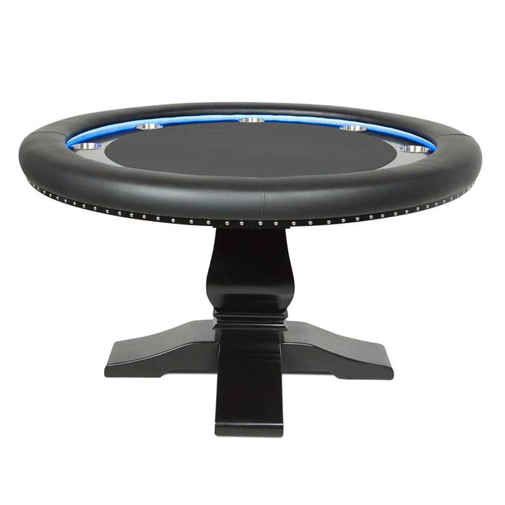 BBO POKER TABLES GINZA 8-Player Round LED Poker Table (91350624) - SAKSBY.com - Poker & Game Tables - SAKSBY.com