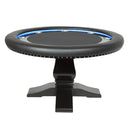 BBO POKER TABLES GINZA 8-Player Round LED Poker Table (91350624) - SAKSBY.com - Poker & Game Tables - SAKSBY.com