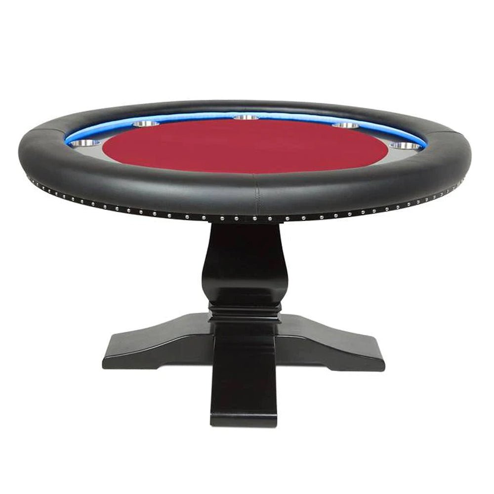 BBO POKER TABLES GINZA 8-Player Round LED Poker Table (91350624) - SAKSBY.com - Poker & Game Tables - SAKSBY.com