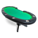 BBO POKER TABLES LUMEN HD Illuminated Multi-Purpose Poker Table, BLACK (97368241) - Front View