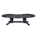 BBO POKER TABLES PRESTIGE X Deluxe 11-Player Poker Table With Duke Legs (95186473) - SAKSBY.com -Side View