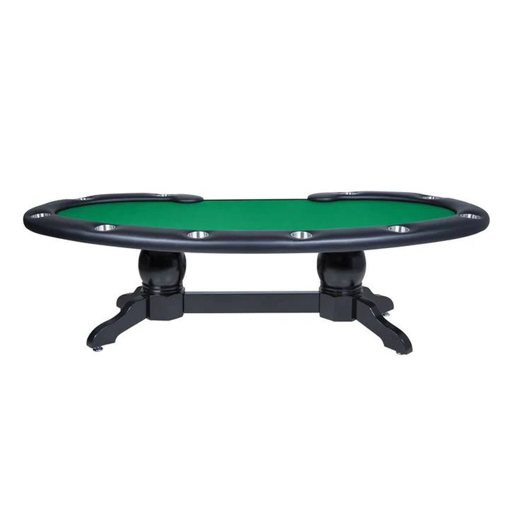 BBO POKER TABLES PRESTIGE X Deluxe 11-Player Poker Table With Duke Legs (95186473) - SAKSBY.com -Side View