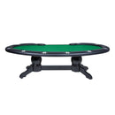 BBO POKER TABLES PRESTIGE X Deluxe 11-Player Poker Table With Duke Legs (95186473) - SAKSBY.com -Side View