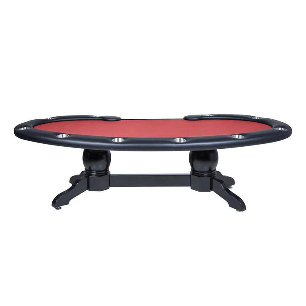 BBO POKER TABLES PRESTIGE X Deluxe 11-Player Poker Table With Duke Legs (95186473) - SAKSBY.com -Side View