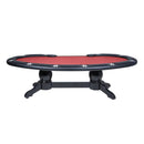 BBO POKER TABLES PRESTIGE X Deluxe 11-Player Poker Table With Duke Legs (95186473) - SAKSBY.com -Side View