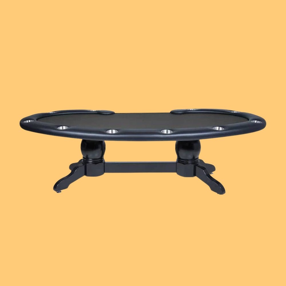 BBO POKER TABLES PRESTIGE X Deluxe 11-Player Poker Table With Duke Legs (95186473) - SAKSBY.com -Side View