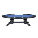 BBO POKER TABLES PRESTIGE X Deluxe 11-Player Poker Table With Duke Legs (95186473) - SAKSBY.com -Side View