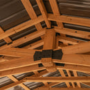 BYD Premium All Cedar Wooden Carport Pavilion Gazebo With Sloped Hardtop Steel Roof, 20x12FT (92758314) - SAKSBY.com - Sheds, Garages & Carports - SAKSBY.com