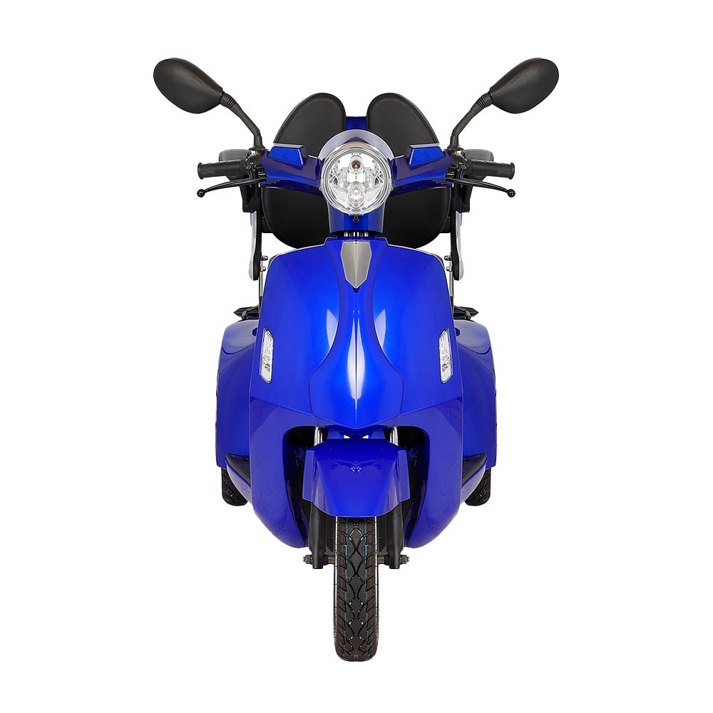 Deluxe 800W 60V/20AH 3-Wheel Electric Medical Handicap Motorized Mobility Power Scooter, 350LBS Front View