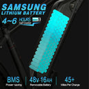 DWMEIGI ARTEMIS 26" 48V/16Ah 750W Fat Tire Electric Bike, 280LBS - SAKSBY.com -Zoom Parts View