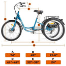 DWMEIGI MG708 36V13Ah 350W Step-Through Electric Trike - SAKSBY.com - Electric Bicycles - SAKSBY.com