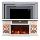Electric Fireplace TV Stand With Glass Door Storage Cabinet, 70" (SAK58627) - Saksby Wholesale - Different Inches