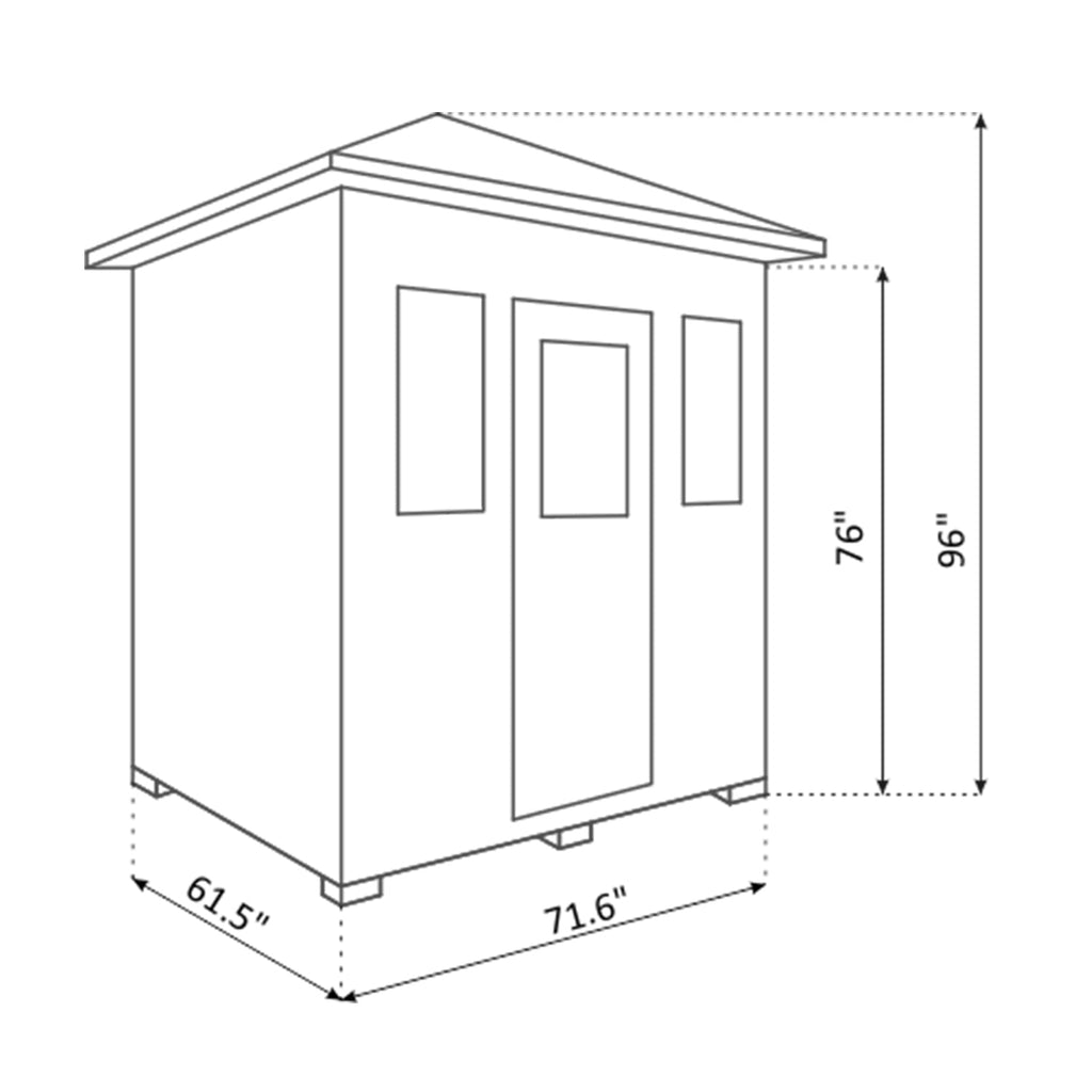 ENLIGHTEN SAUNA SIERRA 4 Indoor Full Spectrum Infrared Sauna (98124507) - SAKSBY.com - Infrared Saunas - SAKSBY.com