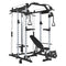 ERK Premium Multi-Functional Home Gym Power Rack Cage With Cable Crossover System & Bench, 1500LBS Full View
