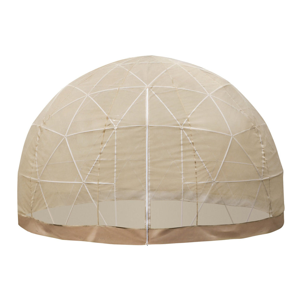 Extra Large 10 Person Outdoor Igloo Garden Greenhouse Dome Tent, 12FT (94316275) - SAKSBY.com - Back View