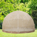 Extra Large 10 Person Outdoor Igloo Garden Greenhouse Dome Tent, 12FT (94316275) - SAKSBY.com - Back View