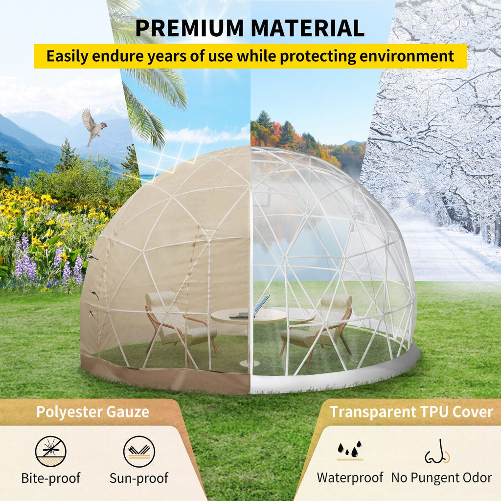 Extra Large 10 Person Outdoor Igloo Garden Greenhouse Dome Tent, 12FT (94316275) - SAKSBY.com - Comparison View