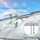 Extra Large Heavy Duty Polycarbonate Aluminum Greenhouse With Sliding Doors And Vents, 10x12x8FT Zoom Parts View