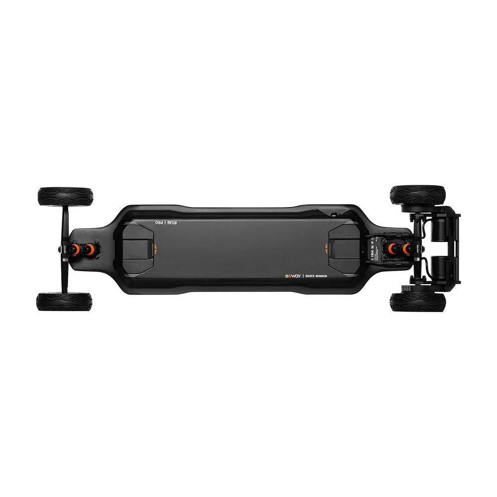EXWAY ATLAS PRO 2WD High-Performance All-Terrain Off Road Eletric Skateboard With Gear Drivetrain, 3500W Side View